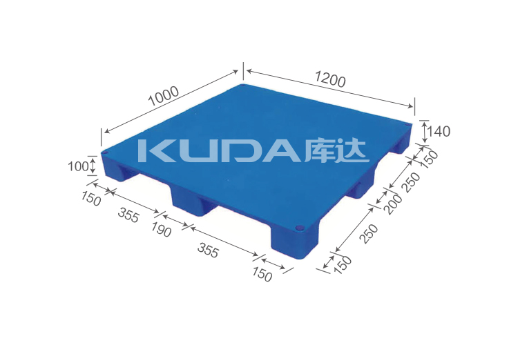 1210C平板九脚（置钢管）塑料托盘