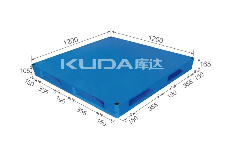 1212A平板田字（置钢管）塑料托盘