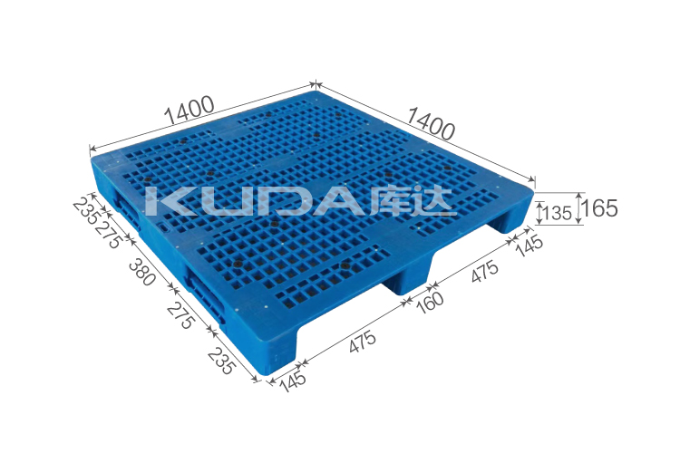 1414C2网格川字（置钢管）塑料托盘