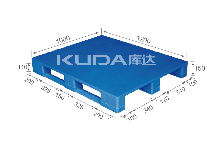 1210C平板川字（底置钢管）塑料托盘