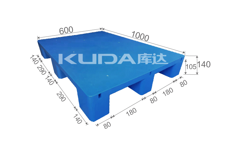 1006A平板九脚（置钢管）塑料托盘