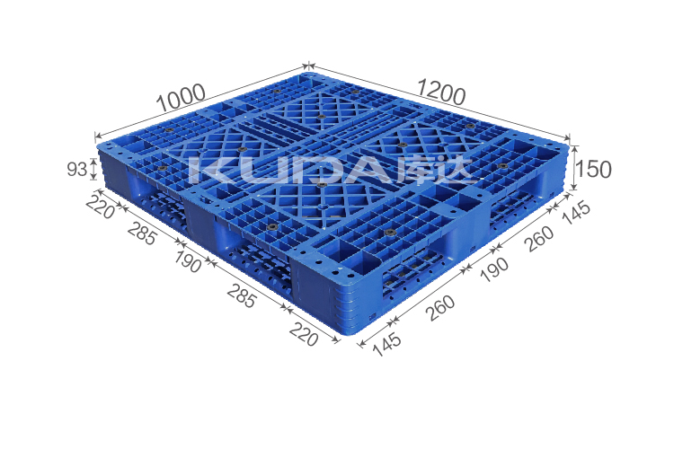 1210G2网格田字（置钢管）塑料托盘