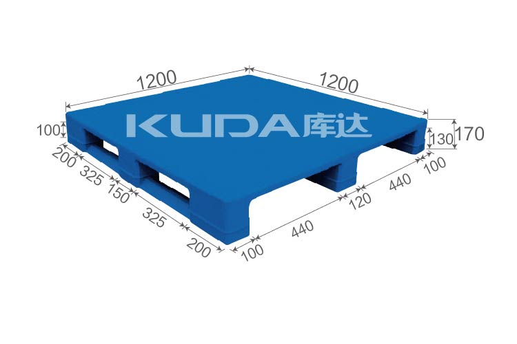 1212B2平板川字（置钢管）塑料托盘