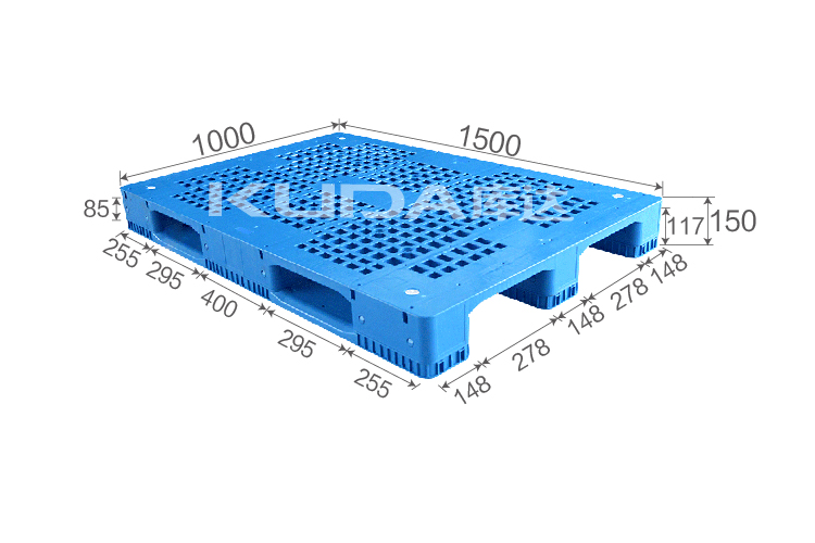 1510B网格川字（置钢管）塑料托盘