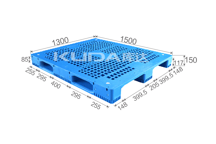 1513C网格川字（置钢管）塑料托盘