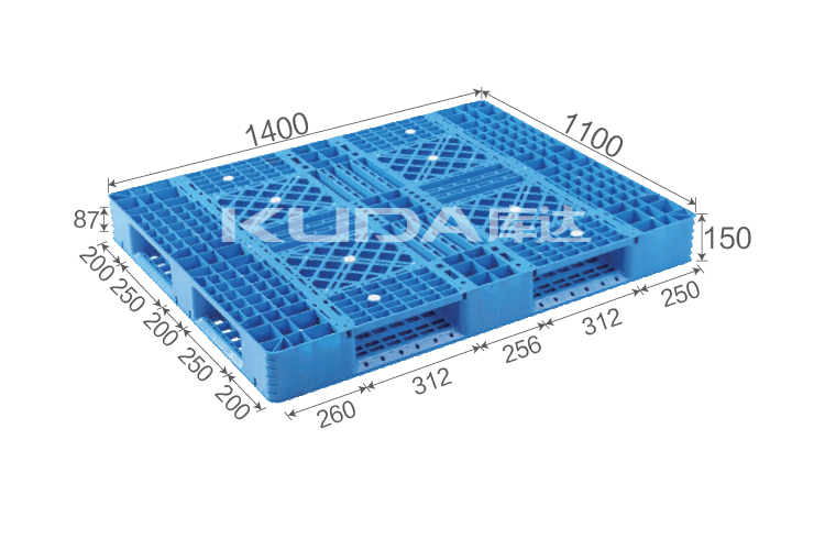 1411F网格田字（置钢管）塑料托盘