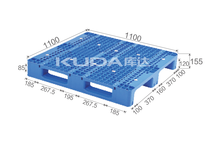 1111Q网格川字（置钢管）塑料托盘