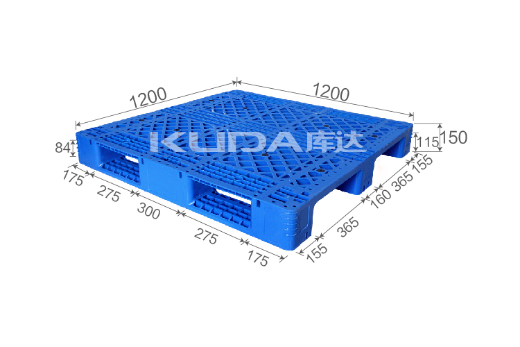 1212T网格川字（置钢管）塑料托盘