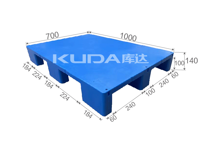 1007B平板九脚（置钢管）塑料托盘