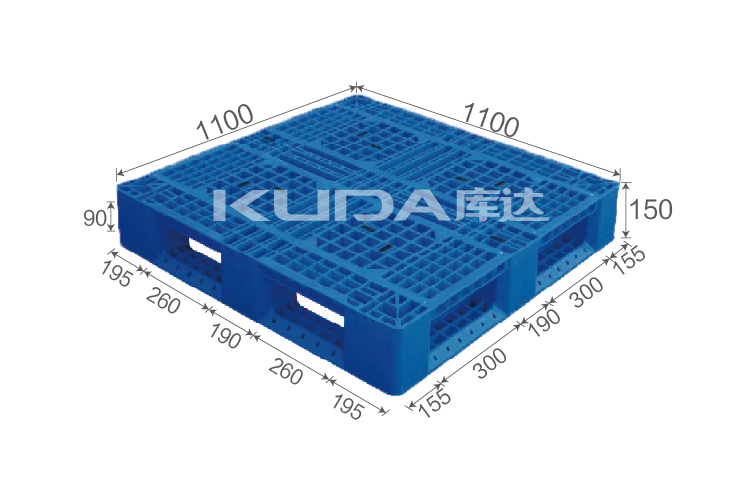 1111D网格田字（置钢管）塑料托盘